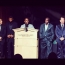 Yank Barry receiving the Humanitarian honor alongside Floyd Mayweather Jr. & other boxing greats.